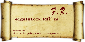 Feigelstock Róza névjegykártya